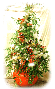 ミニトマトのクリスマスツリー